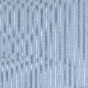 Vintage 3 yards+9" Grey Blue Ticking Stripe Fabric Woven Cotton
